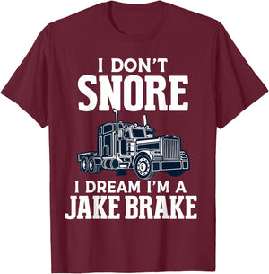 Funny Trucker Truck Driver Trucking Dads Father T-Shirt - T-Shirt | Maroon