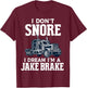Funny Trucker Truck Driver Trucking Dads Father T-Shirt - T-Shirt | Maroon
