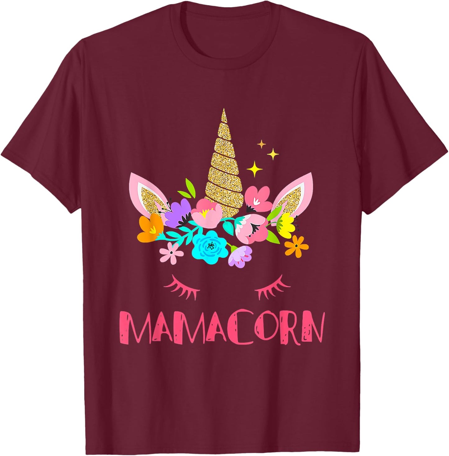 Funny Mamacorn Unicorn Costume Mom Mother's Day T-Shirt - T-Shirt | Maroon
