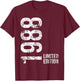 37th Birthday 37 Years Old Man Woman Vintage 1988 T-Shirt - T-Shirt | Maroon