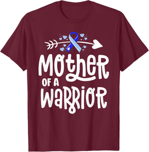 Mother Of A Warrior Hydrocephalus Awareness Family Support T-Shirt - T-Shirt | Maroon