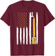 Craft Beer American Flag USA 4th Of July Brewery America Women Men T-Shirt - T-Shirt | Maroon