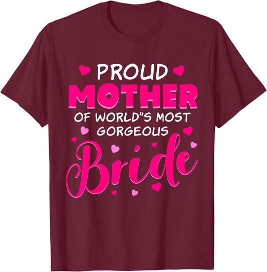 Brides Mother Design Wedding Costume for Mother of the Bride T-Shirt - T-Shirt | Maroon