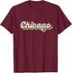 70's 80's USA City - Vintage Chicago T-Shirt - T-Shirt | Maroon
