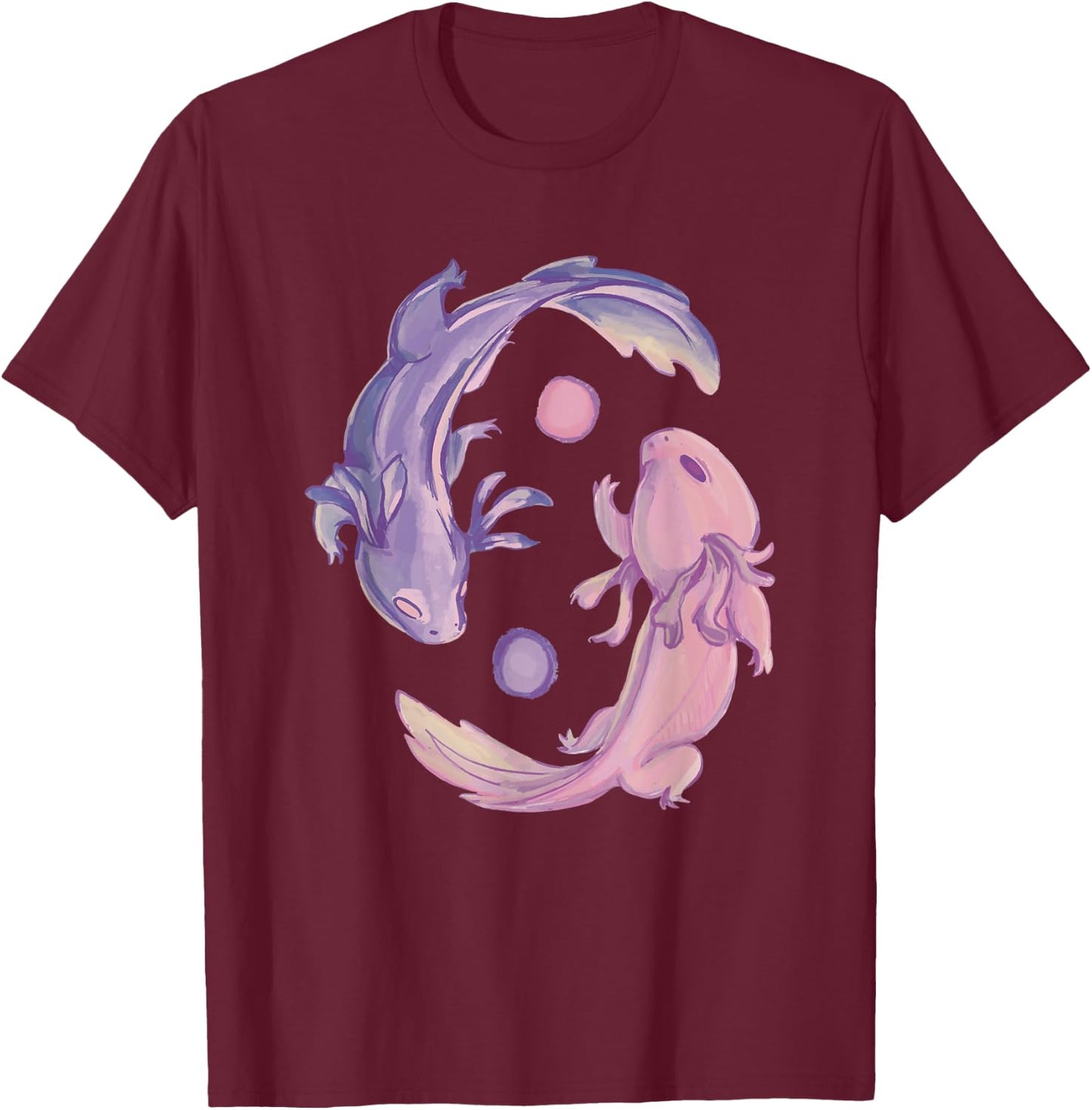 Axolotl Cute Animals Kawaii Jing Jang Axolotl T-Shirt - T-Shirt | Maroon