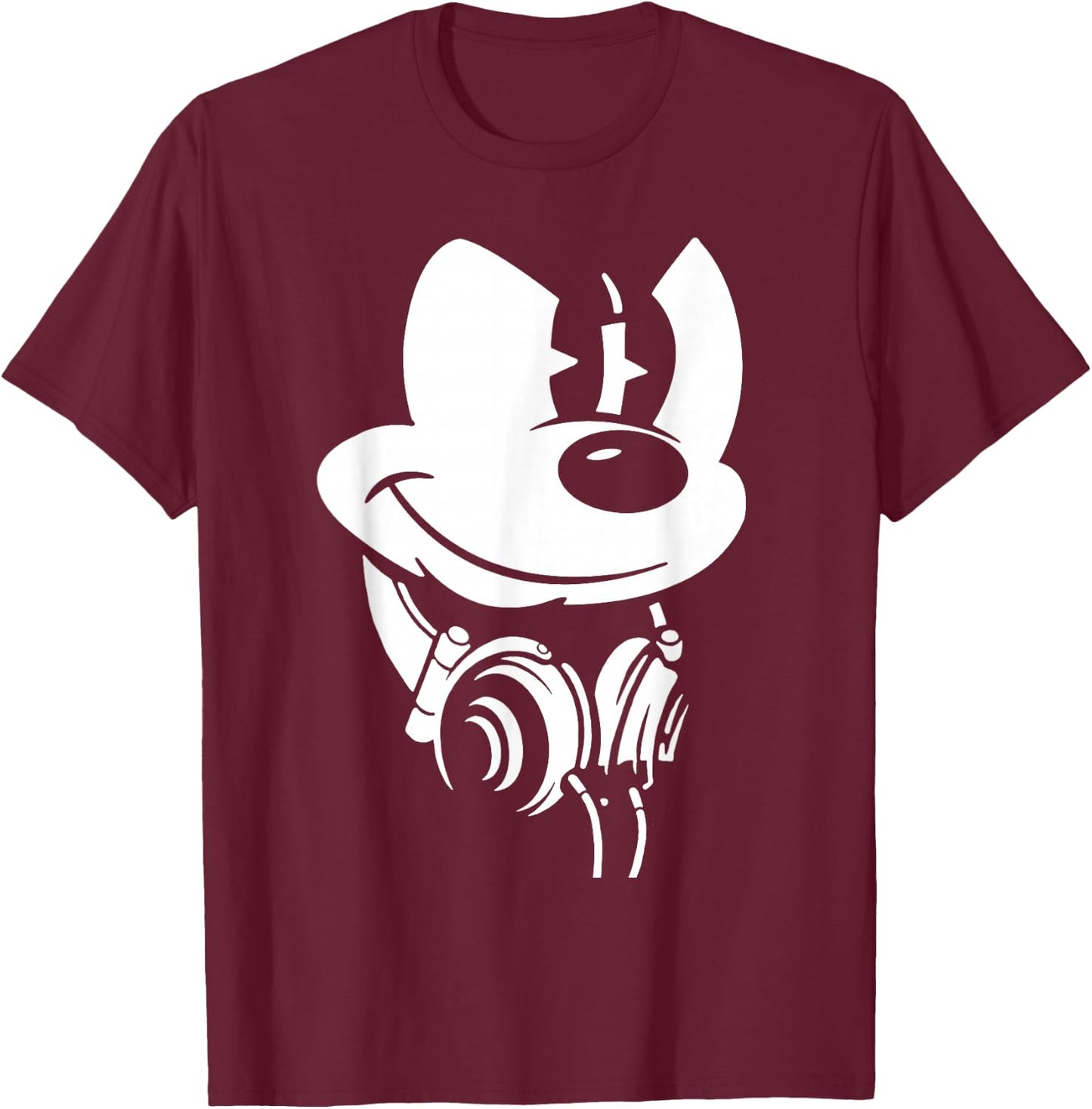 Disney - Mickey Mouse Headphones T-Shirt - T-Shirt | Maroon