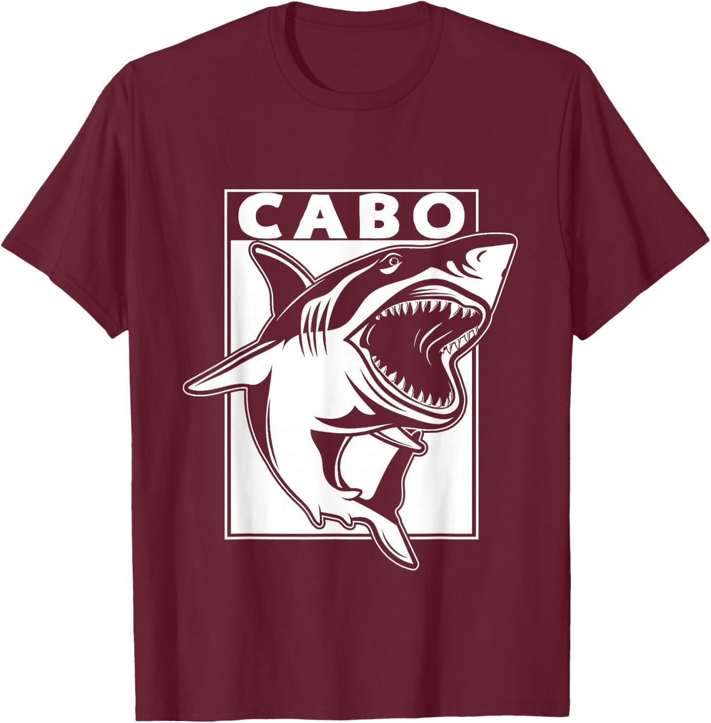 Cabo San Lucas, Mexico Souvneir Shark T-Shirt - T-Shirt | Maroon