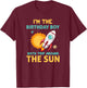 Birthday Boy Sixth Trip Around The Sun Bday T-Shirt - T-Shirt | Maroon