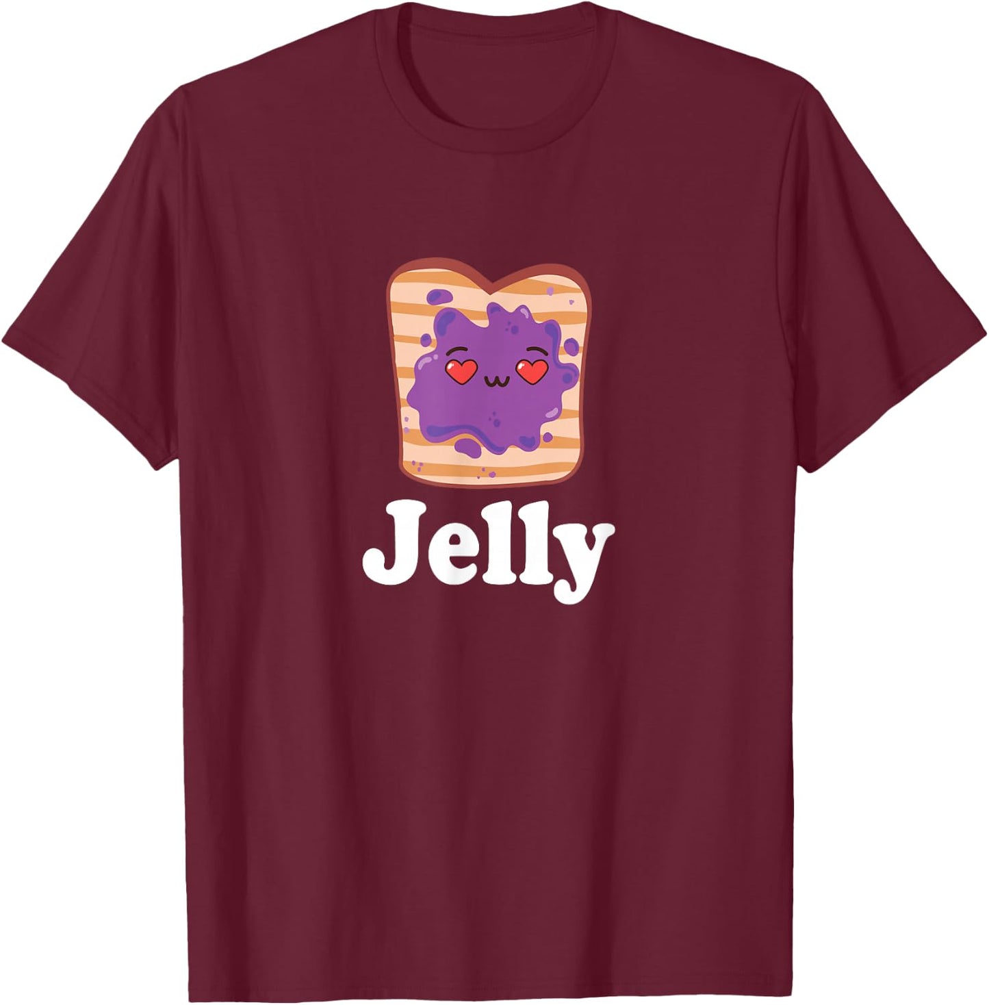 Jelly & Peanut Butter Valentine Him & Her Matching Couple T-Shirt - T-Shirt | Maroon