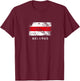 Classic Belarus Flag White Red White Crunge T-Shirt - T-Shirt | Maroon