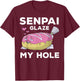 Otaku Ahegao Donut Pun Senpai Ecchi Etchi Hentai Funny Lewd T-Shirt - T-Shirt | Maroon