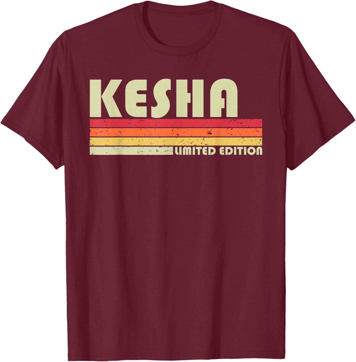 Kesha Name Personalized Retro Vintage 80s 90s Birthday T-Shirt - T-Shirt | Maroon