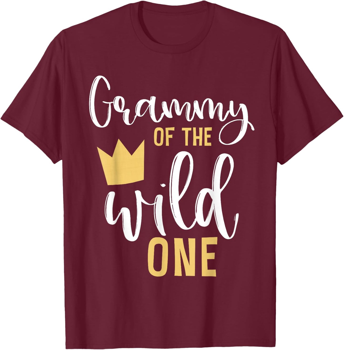 Grammy of the Wild One Matching 1st Birthday First Thing Nan T-Shirt - T-Shirt | Maroon