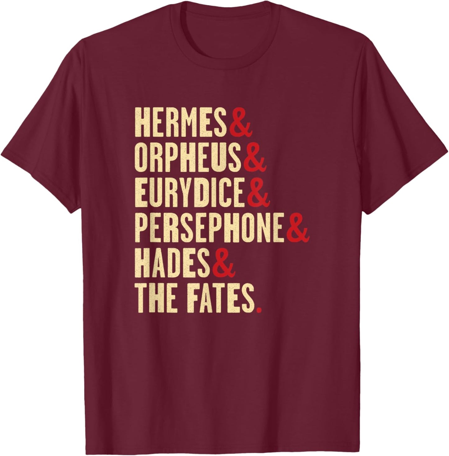 Hades & Persephone & Orpheus & Eurydice - Greek Mythology T-Shirt - T-Shirt | Maroon