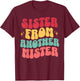 Sister of Another Mister Retro Groovy Bestie Best Friend T-Shirt - T-Shirt | Maroon