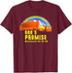 The Rainbow is God's Promise to Earth Genesis 9:13-16 T-Shirt - T-Shirt | Maroon