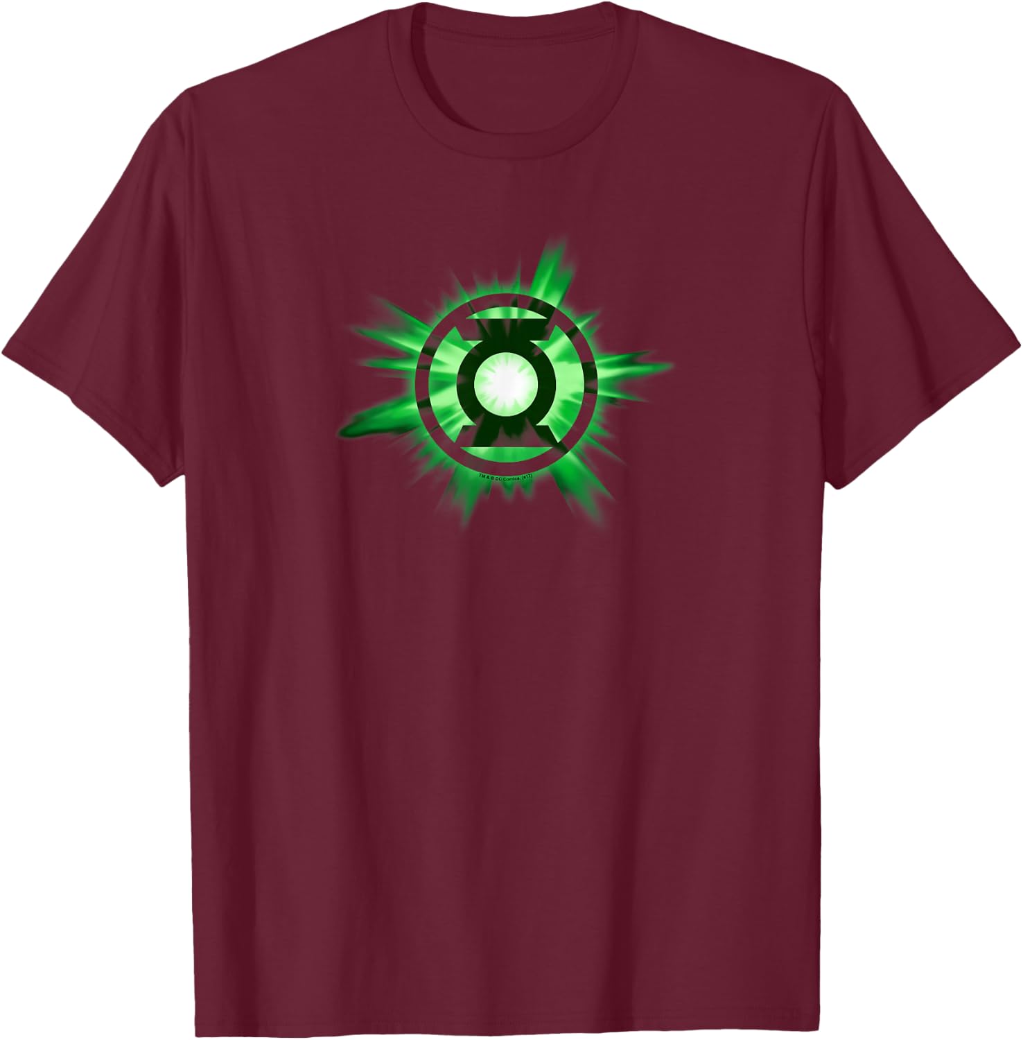 Green Lantern Green Glow T-Shirt - T-Shirt | Maroon