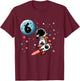 Kids 6th Birthday Astronaut Dab Rocket 6 Years Old Bday Boys Kids T-Shirt - T-Shirt | Maroon