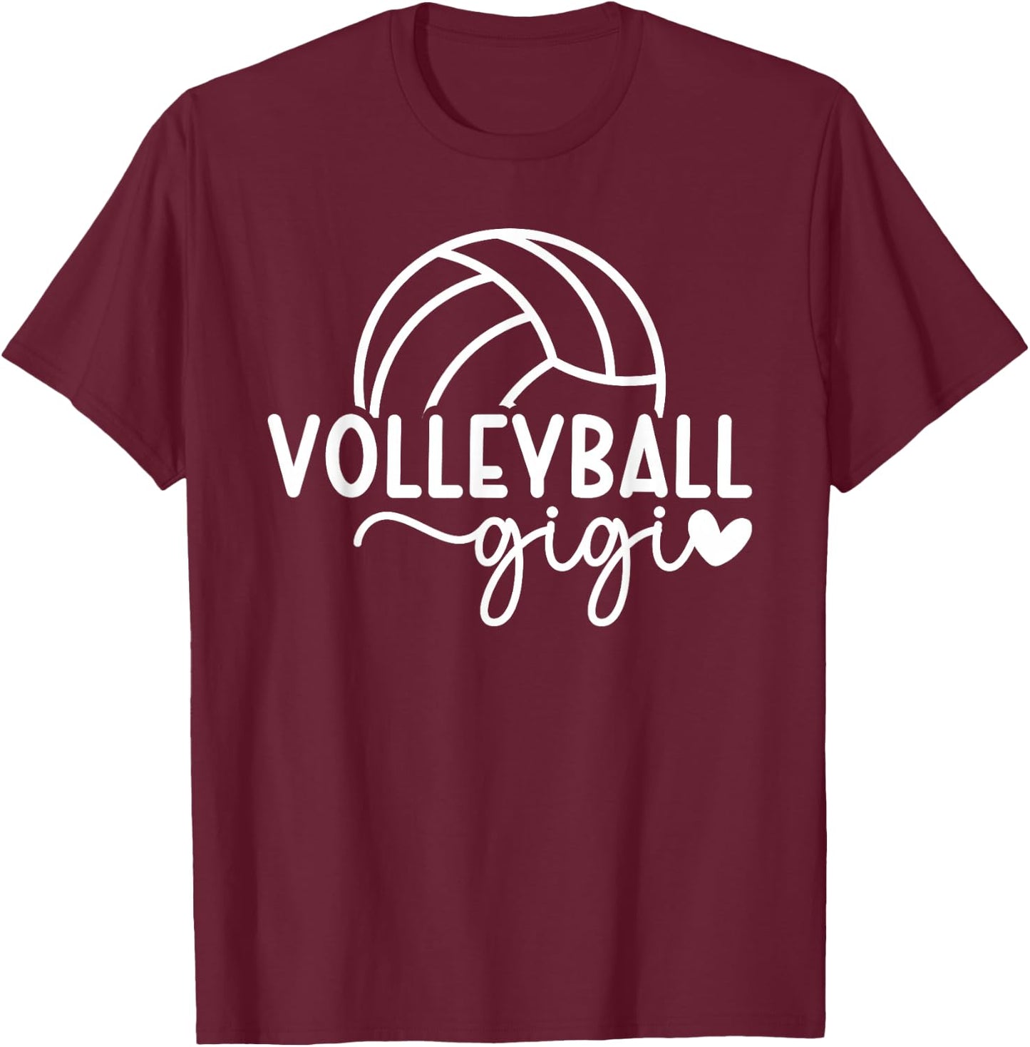 Volleyball Gigi Proud Gigi Of A Volleyball Player Gigi T-Shirt - T-Shirt | Maroon
