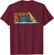 Windsurfing Life begins at 25 knots surfer saying T-Shirt - T-Shirt | Maroon
