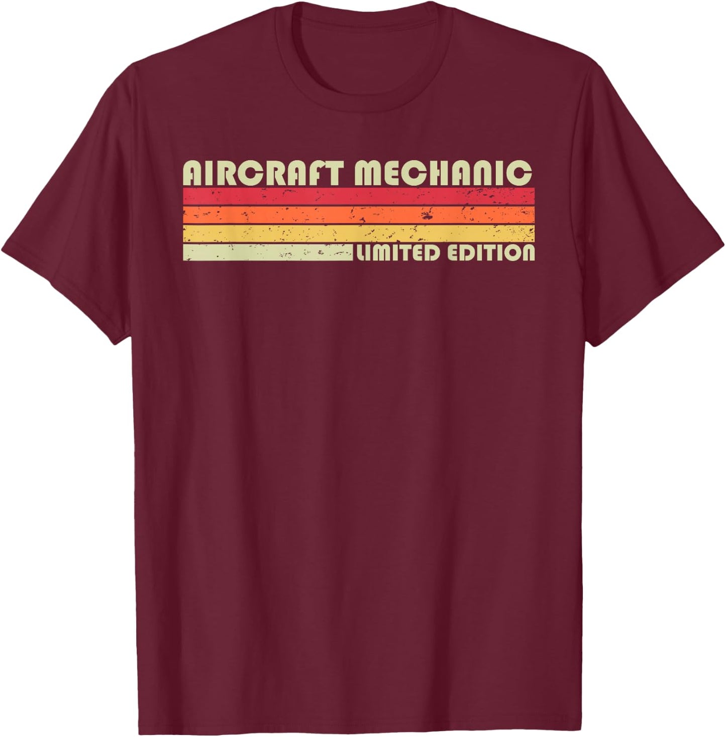 Aircraft Mechanic Funny Job Title Profession Birthday Worker T-Shirt - T-Shirt | Maroon