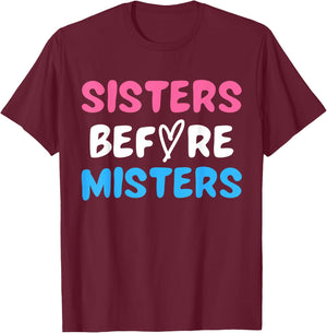 Sisters Before Misters Girls Trip 2026 Funny Galentine's Day T-Shirt - T-Shirt | Maroon