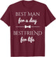 Best Man for a Day Best Friend Best Man Gift Fun T-Shirt - T-Shirt | Maroon