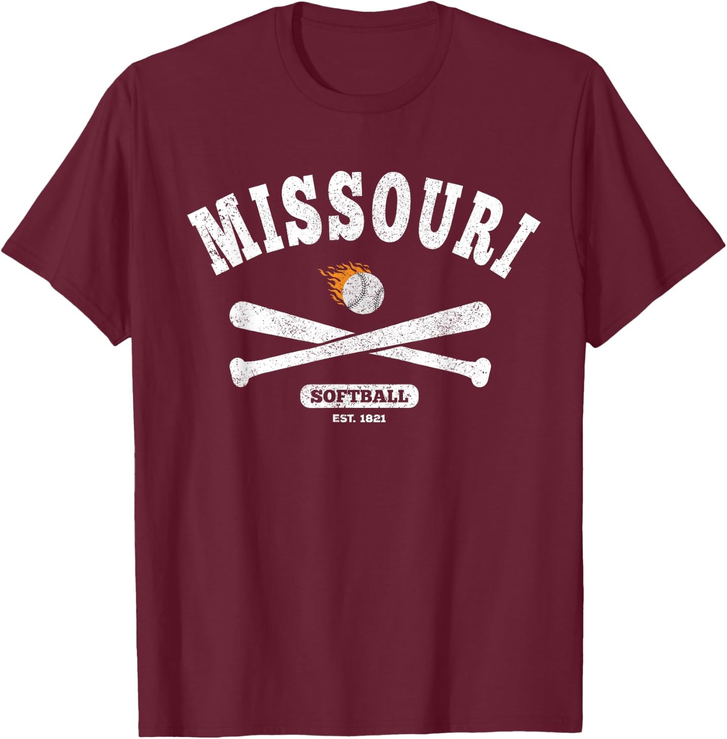 Missouri Softball Classic Retro Style Women T-Shirt - T-Shirt | Maroon