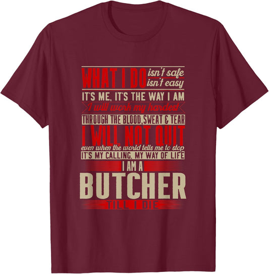 Butcher T-Shirt - T-Shirt | Maroon