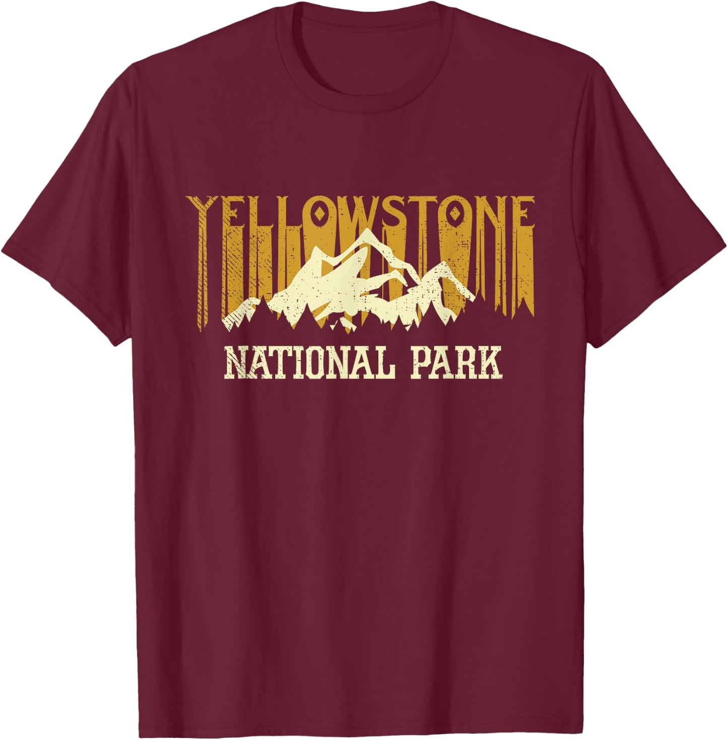 Yellowstone National Park Vintage T-Shirt - T-Shirt | Maroon