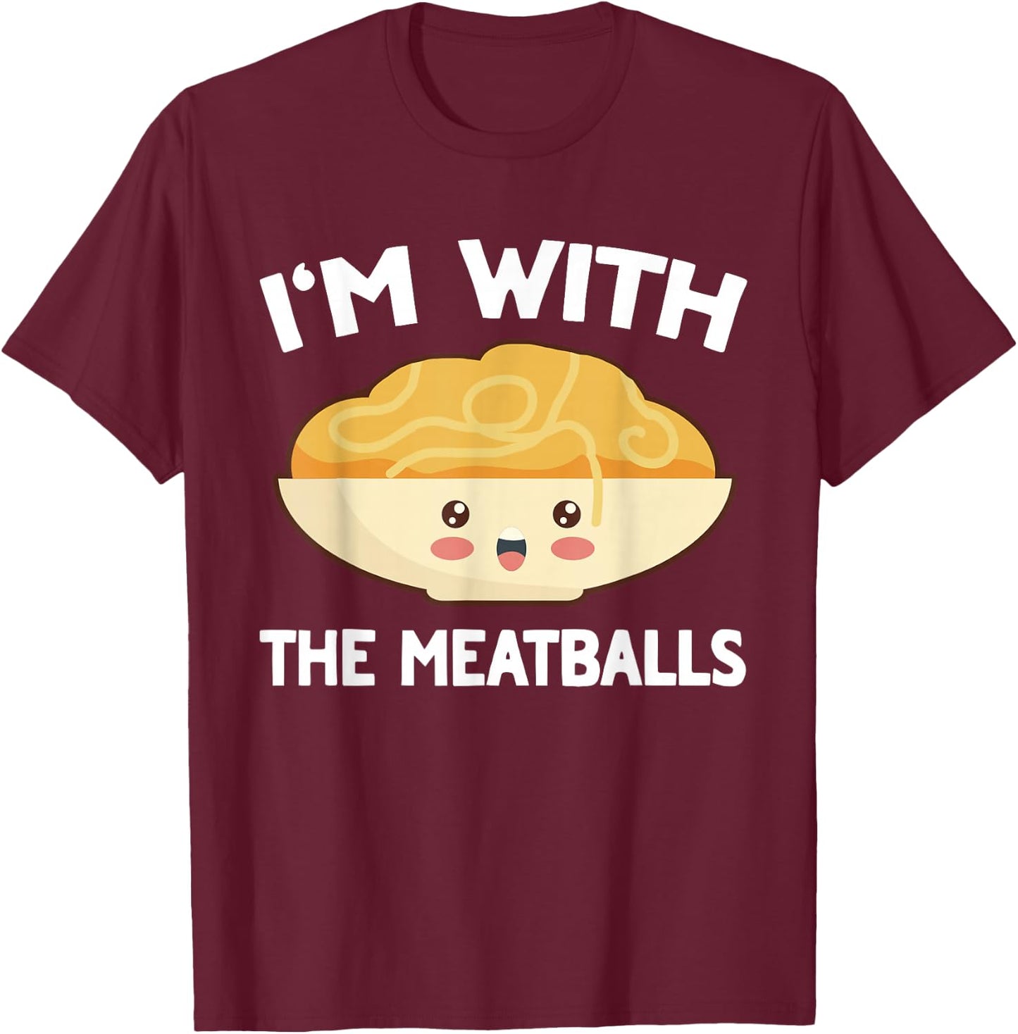 Spaghetti & Meatballs Matching Couples His & Hers T-Shirt - T-Shirt | Maroon