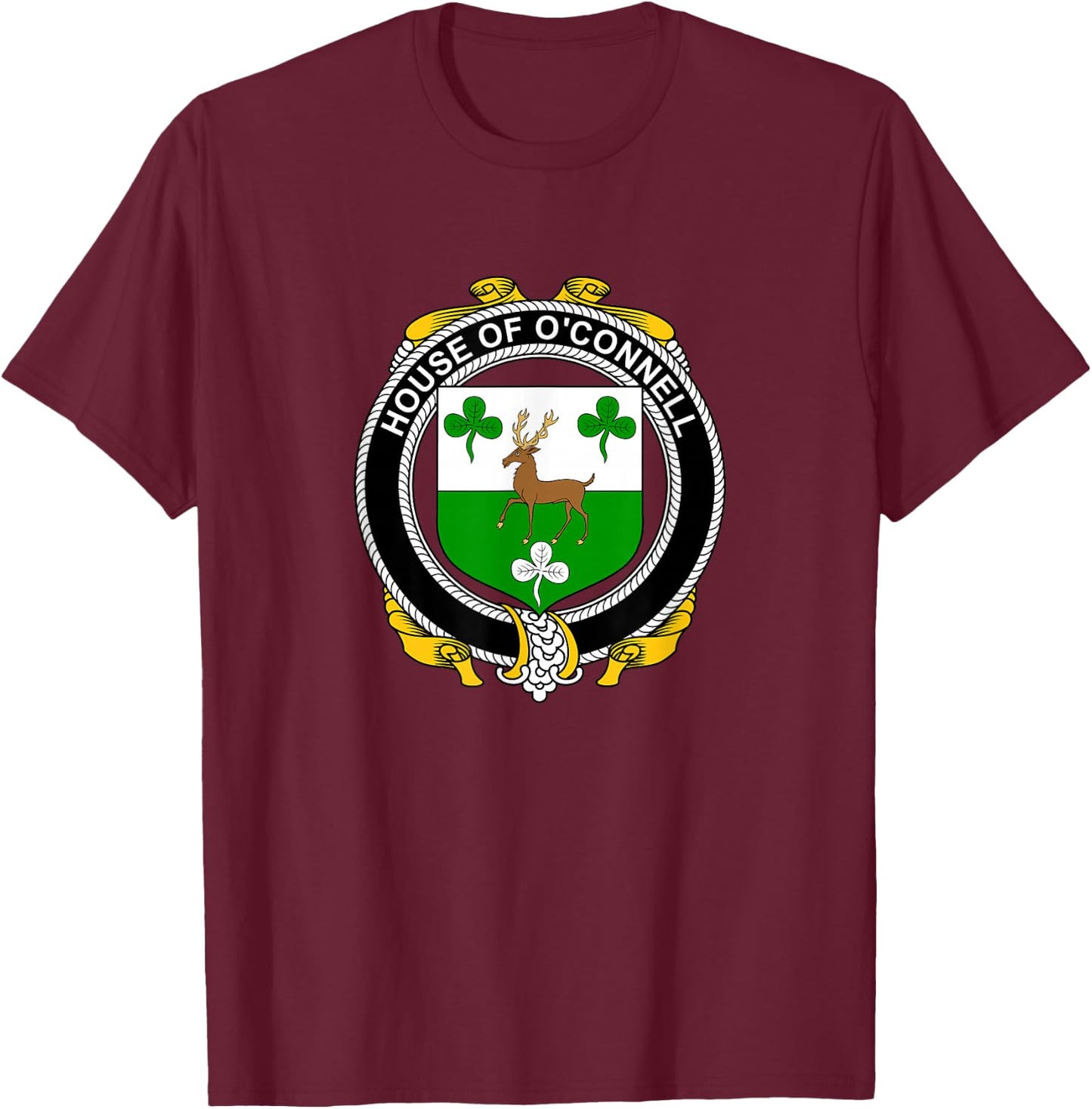 O'Connell Coat of Arms - Family Crest T-Shirt - T-Shirt | Maroon