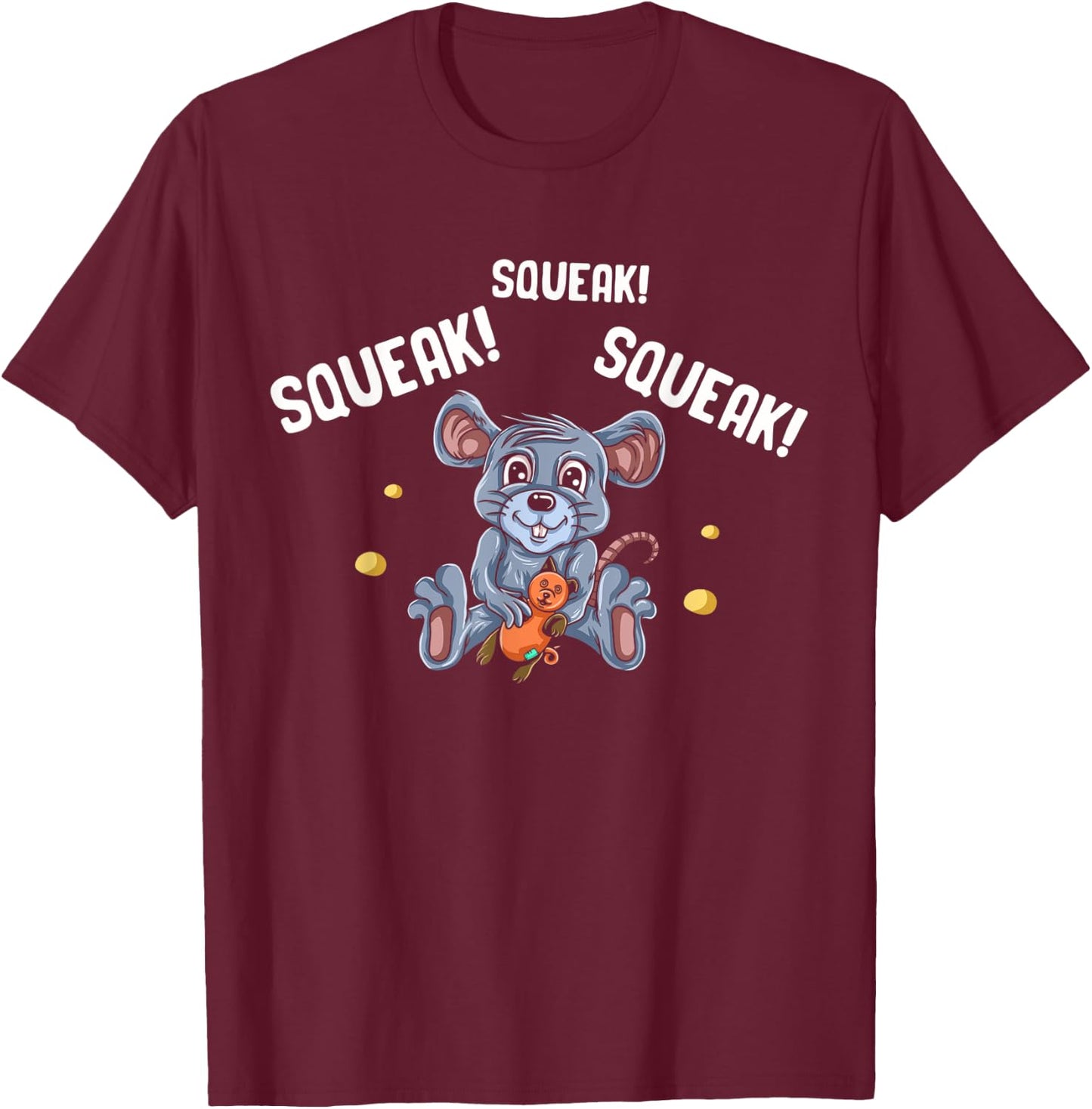 Mouse Gifts For Kids Maus Rodent Ratón Mouse Lovers Gerbil T-Shirt - T-Shirt | Maroon
