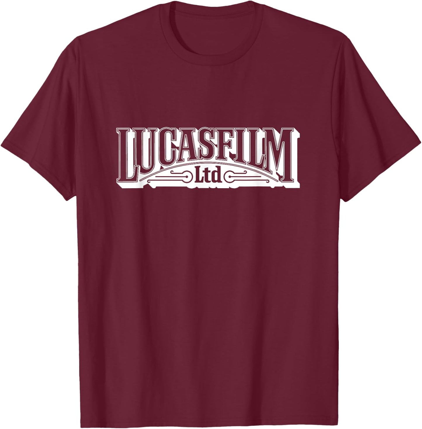 Lucasfilm Ltd Classic Logo in White Women’s and Men’s T-Shirt - T-Shirt | Maroon