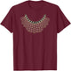 Notorious feminist gift fight for justice RBG Ruth Bader Ginsburg Dissent Collar pattern Black T-Shirt - T-Shirt | Maroon