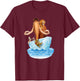 Ice Age Manfred Diego Sid and Scrat on Iceberg T-Shirt - T-Shirt | Maroon