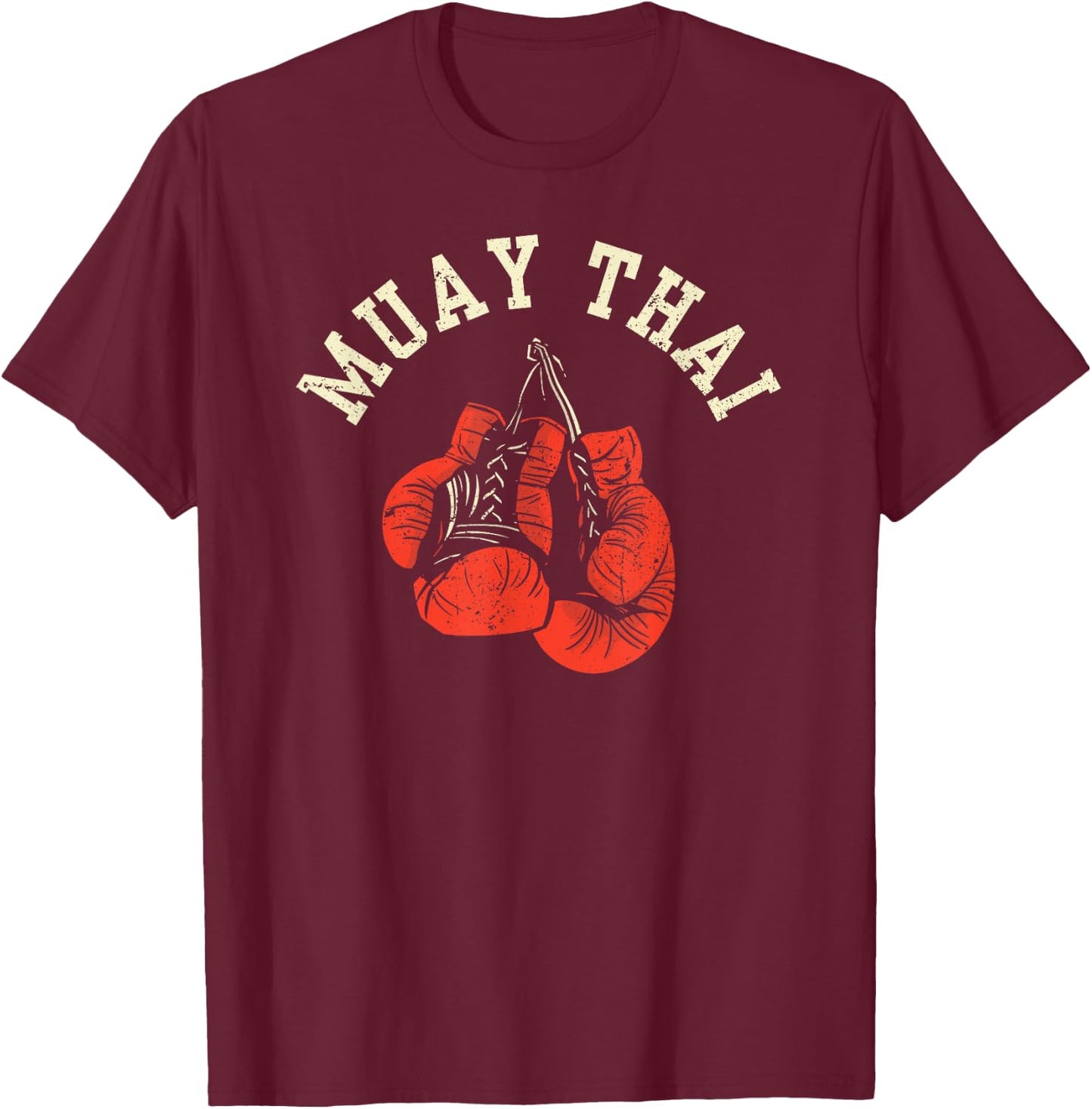 Muay Thai Hobby Boxing Fighter Martial Arts T-Shirt - T-Shirt | Maroon