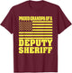 Proud Grandpa Of A Deputy Sheriff American Flag Men T-Shirt - T-Shirt | Maroon