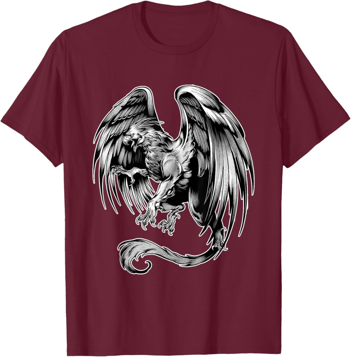Griffin Mythological Creature Bird Lion Gryphon Legend T-Shirt - T-Shirt | Maroon