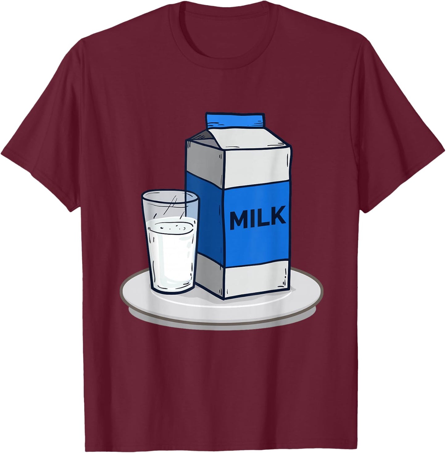 Matching Halloween Outfit Cookies and Milk Costume T-Shirt - T-Shirt | Maroon