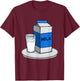 Matching Halloween Outfit Cookies and Milk Costume T-Shirt - T-Shirt | Maroon