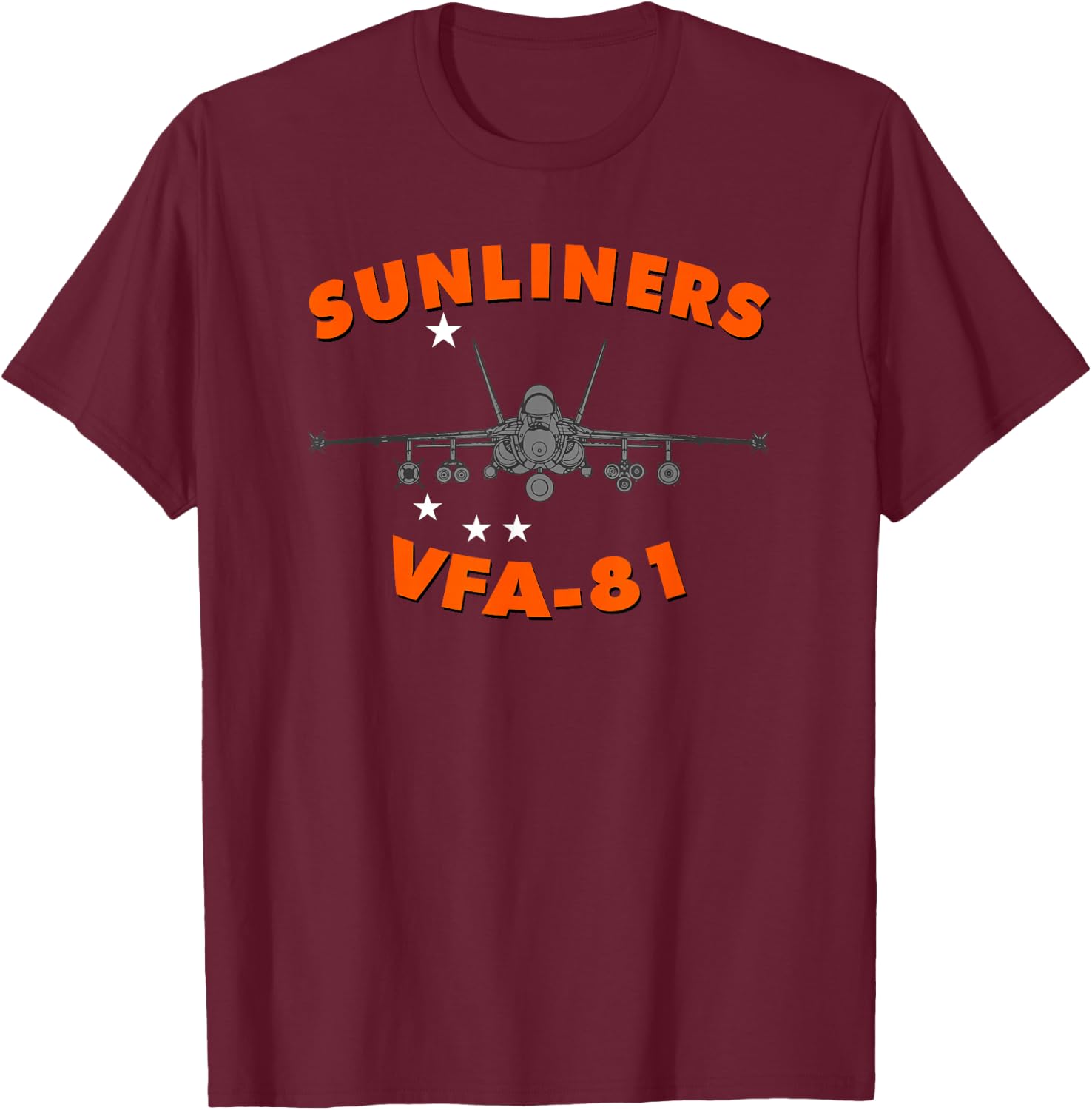VFA-81 Sunliners Strike Fighter Squadron F-18 T-Shirt - T-Shirt | Maroon