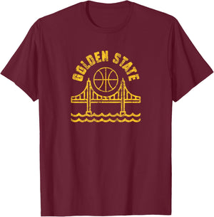 Vintage San Francisco Basketball SF Bay Area California T-Shirt - T-Shirt | Maroon