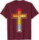 Retro cross vintage Jesus cross Gift T-Shirt - T-Shirt | Maroon