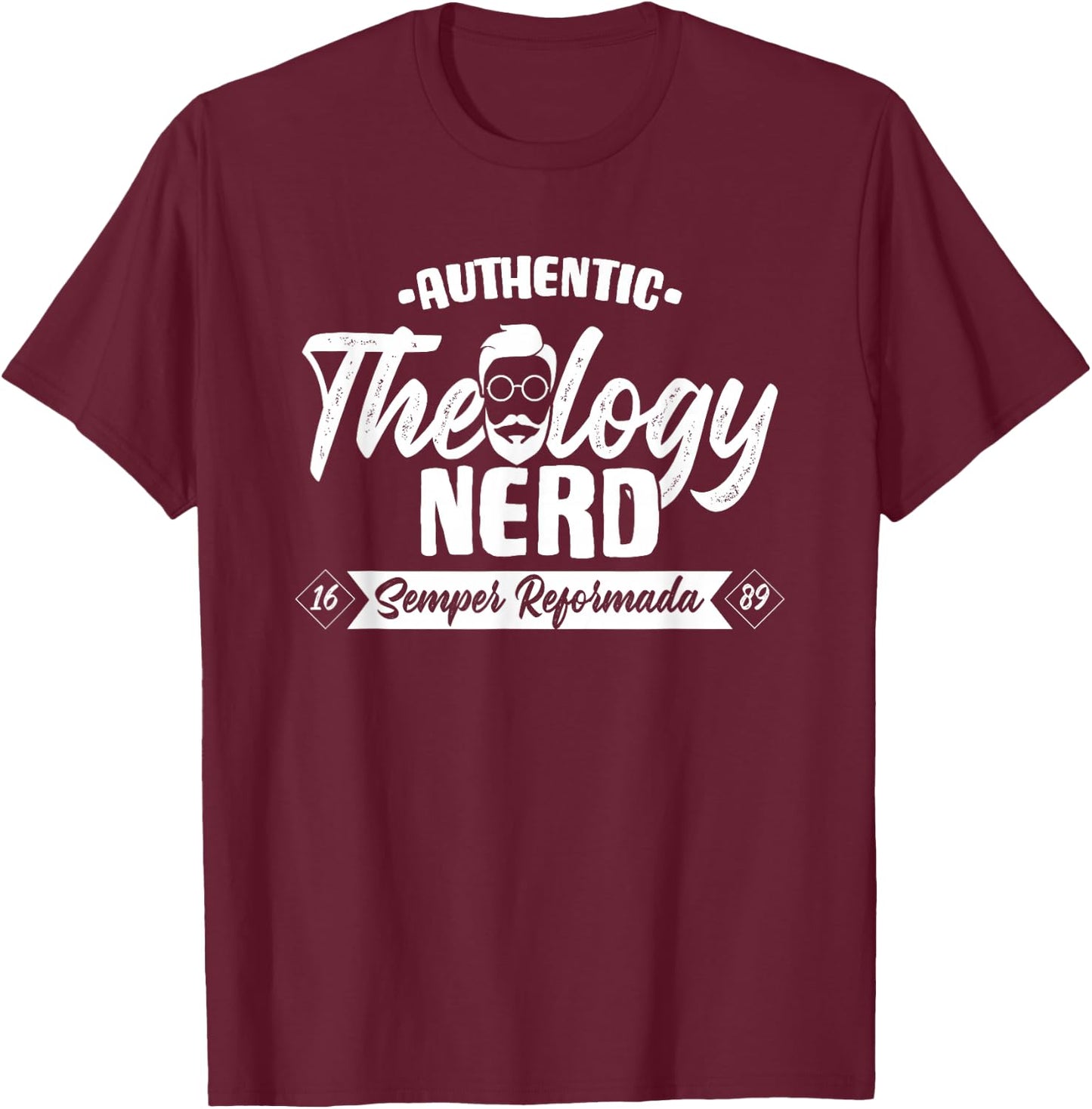 Theology Nerd 1689 Reformed Christian Seminary T-Shirt - T-Shirt | Maroon