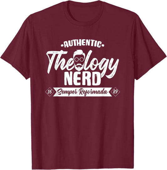Theology Nerd 1689 Reformed Christian Seminary T-Shirt - T-Shirt | Maroon