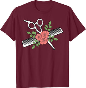 Hairdresser Beauticians Hairstylist Hairstyling Hairdressing T-Shirt - T-Shirt | Maroon