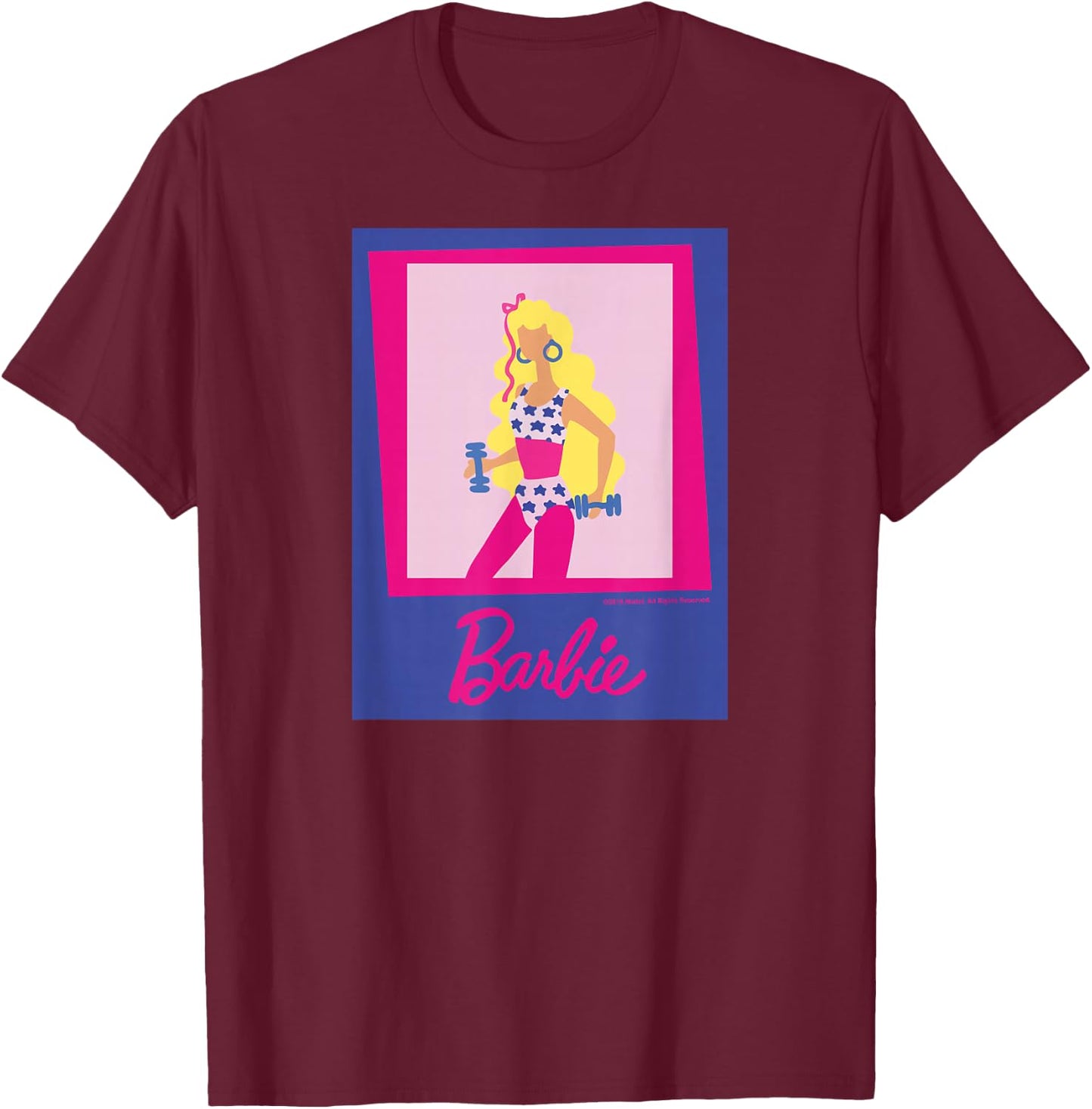 Barbie - Retro Training Pose T-Shirt - T-Shirt | Maroon