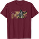 Ghost of Tsushima Katana with Falling Leaves T-Shirt - T-Shirt | Maroon