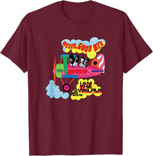 The Beatles - Hello Goodbye The Walrus T-Shirt - T-Shirt | Maroon